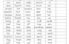 10 Best Second Grade Sight Words Printable Printablee