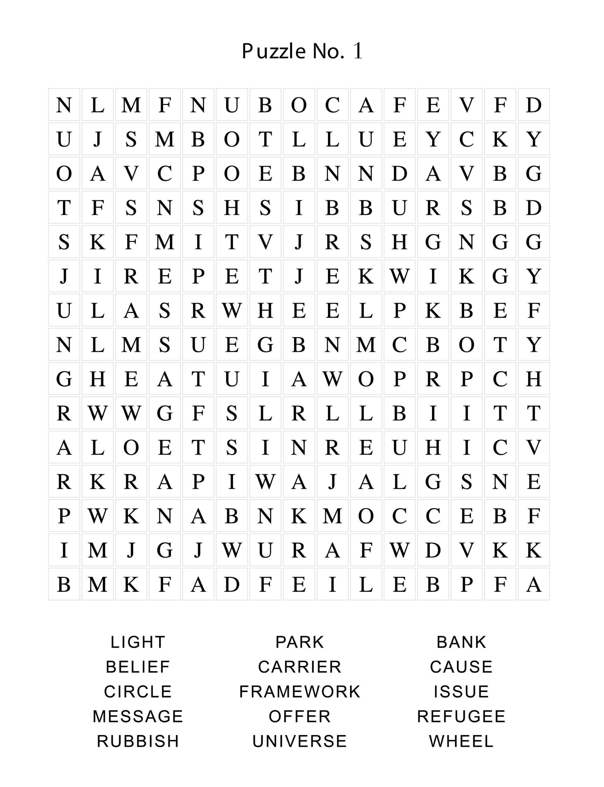 100 Printable Word Search Puzzles Incl Solutions PDF Etsy