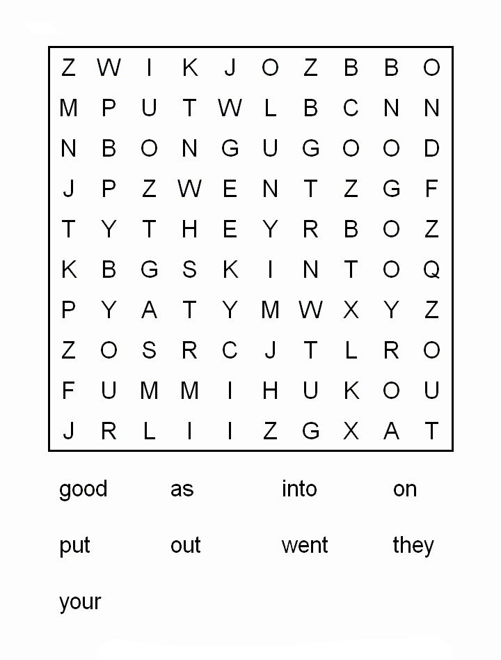 1st Grade Word Search Best Coloring Pages For Kids