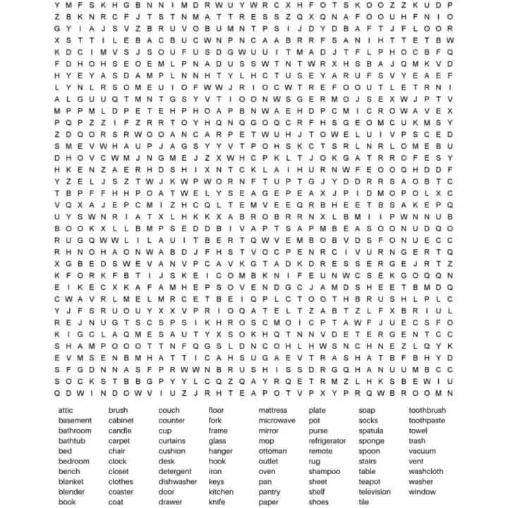 25 FREE Printable Word Searches