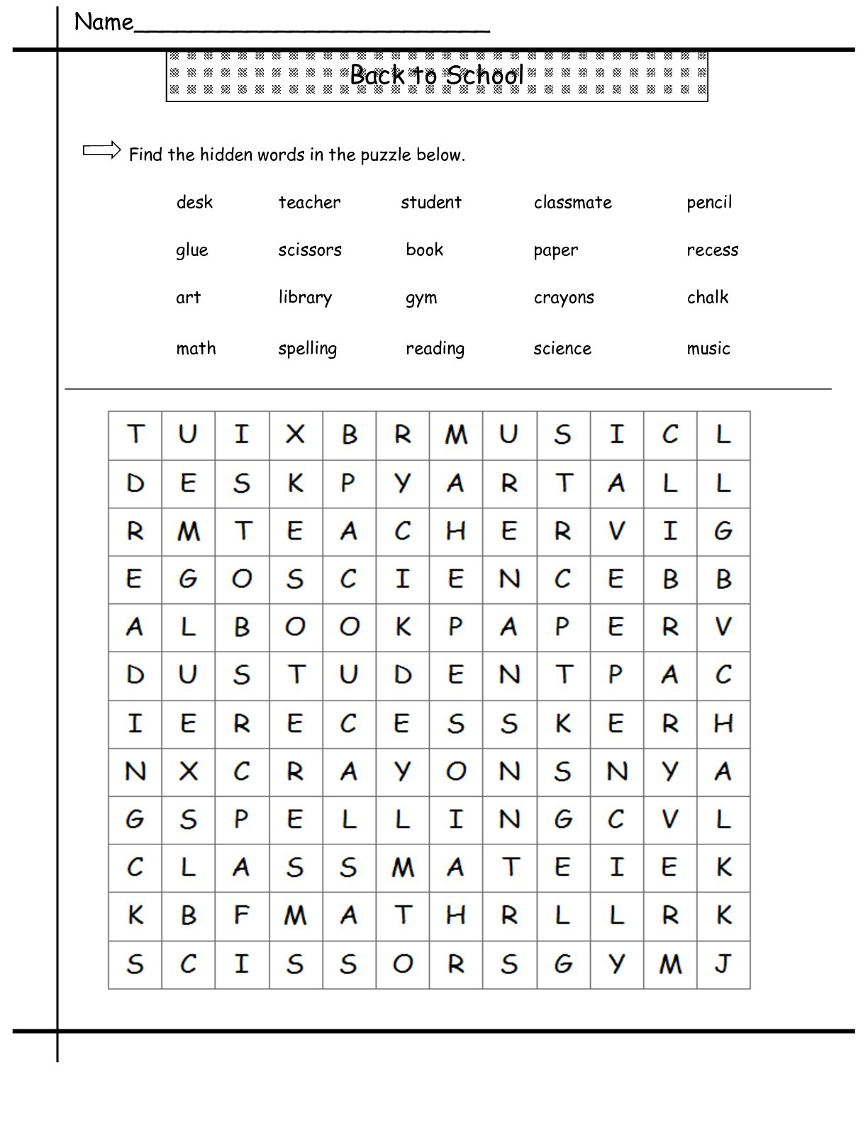 2nd Grade Word Search Best Coloring Pages For Kids