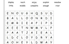 2nd Grade Word Search Best Coloring Pages For Kids