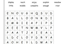 2Nd Grade Word Search Free Printable Free Printable