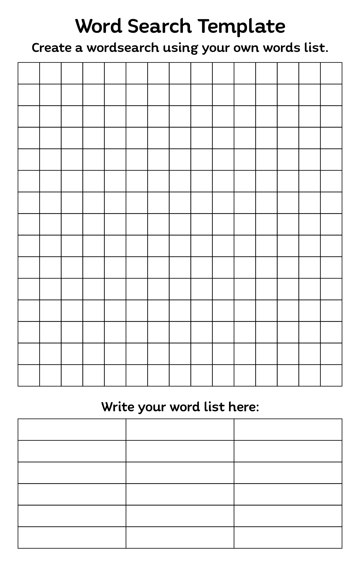 4 Best Blank Word Search Puzzles Printable Printablee Printable Word 