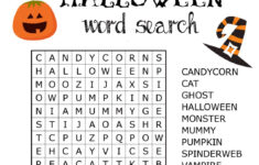 4 Best Printable Halloween Word Search Worksheets Printablee
