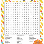 4 Best Printable Thanksgiving Word Search Puzzles Printablee