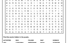4 Best School Word Search Puzzles Printable Printablee