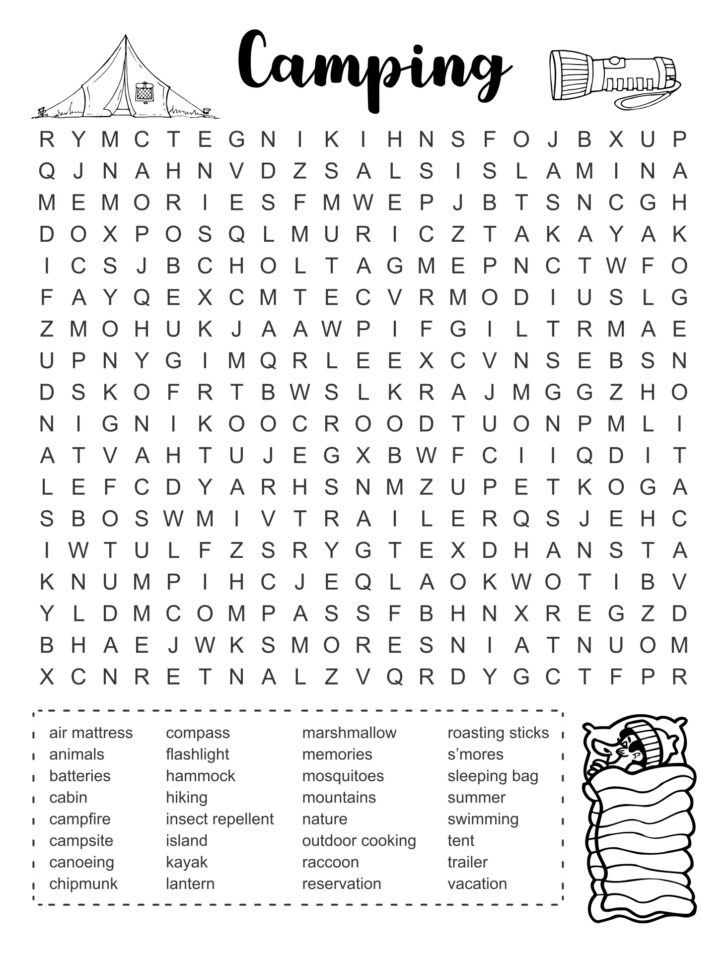 Challenging Word Searches For Adults Printable