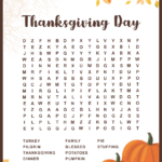 5 Best Thanksgiving Printable Word Searches 2nd Grade Printablee