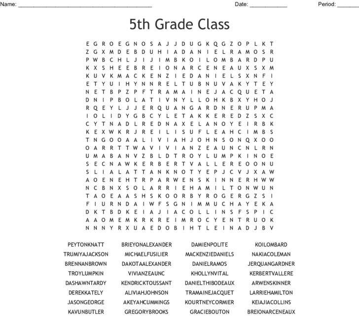 5th Grade Word Search Printable Word Search Printable Printable Word