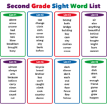 6 Best Second Grade Sight Words List Printable Printablee