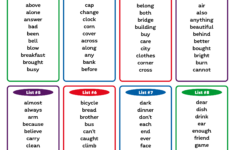 6 Best Second Grade Sight Words List Printable Printablee