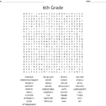 6th Grade Word Search Printable Word Search Printable