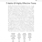 7 Habits Of Highly Effective Teens Word Search Wordmint Word Search
