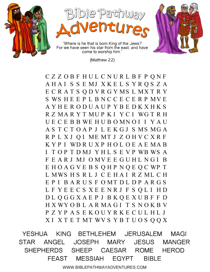Bible Story Word Searches Printable