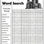 Awesome Cities Of England Word Search Word Find Free Printable Word