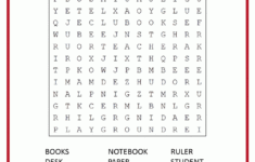Back To School Word Search
