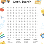 Back To School Word Search FREE Printable Play Party Plan