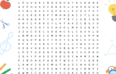 Back To School Word Search FREE Printable Play Party Plan