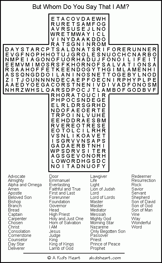 Word Search Puzzles Bible Printable And Free