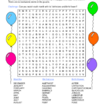 Birthday Party Word Search Google Search Happy Birthday Words