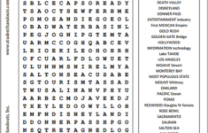 California Cities And Landmarks Word Search Puzzle Student Handouts