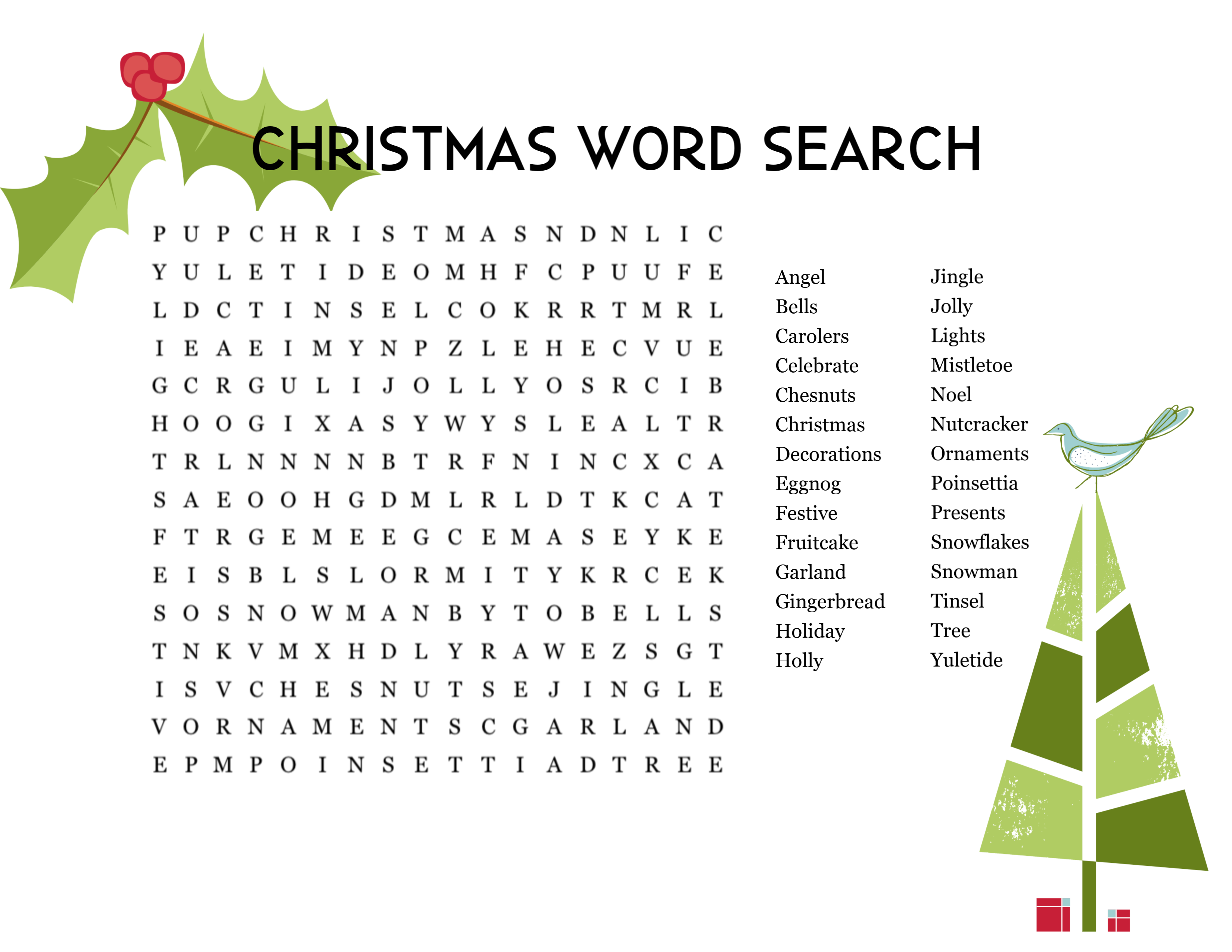 Christmas Word Search As For Me And My Homestead