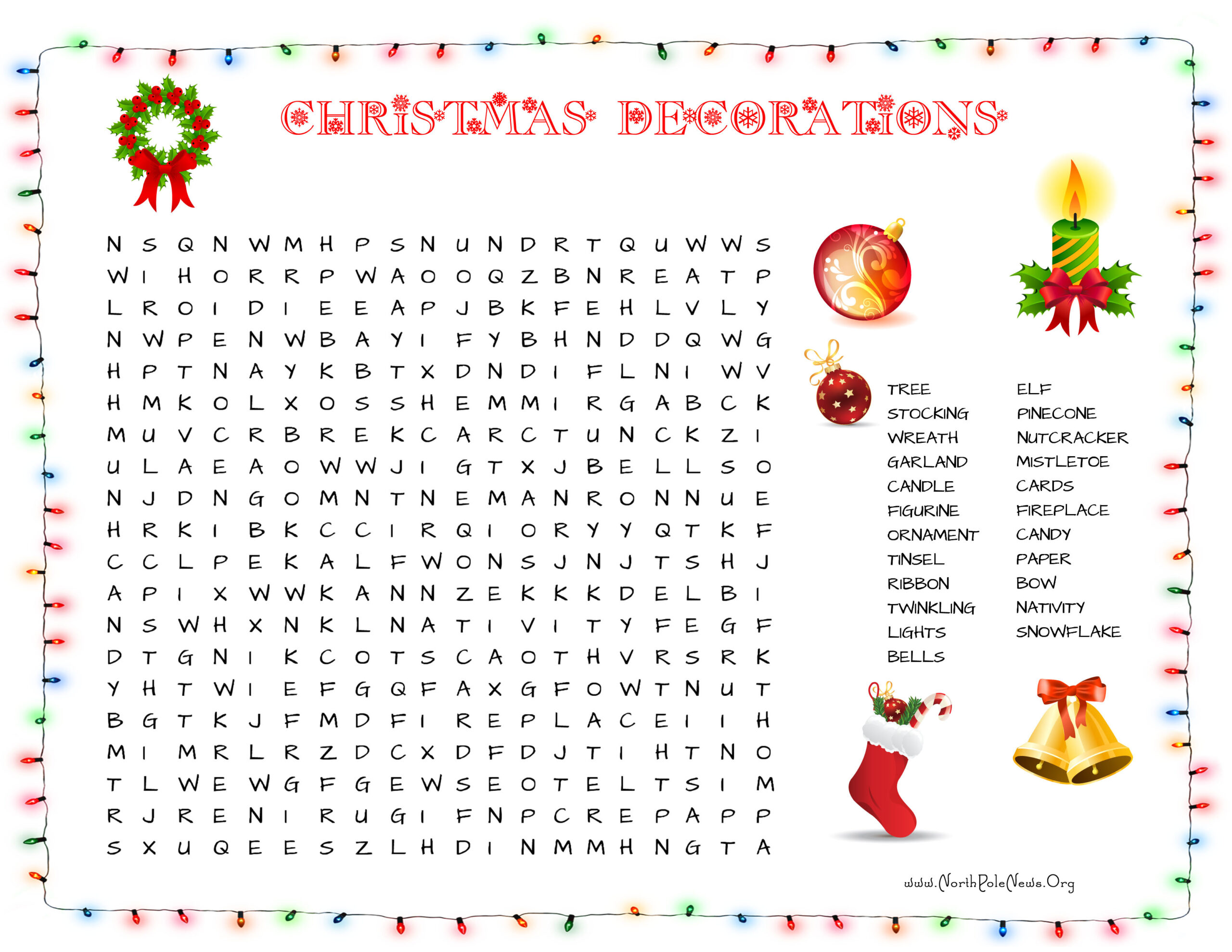 Christmas Word Search Best Coloring Pages For Kids