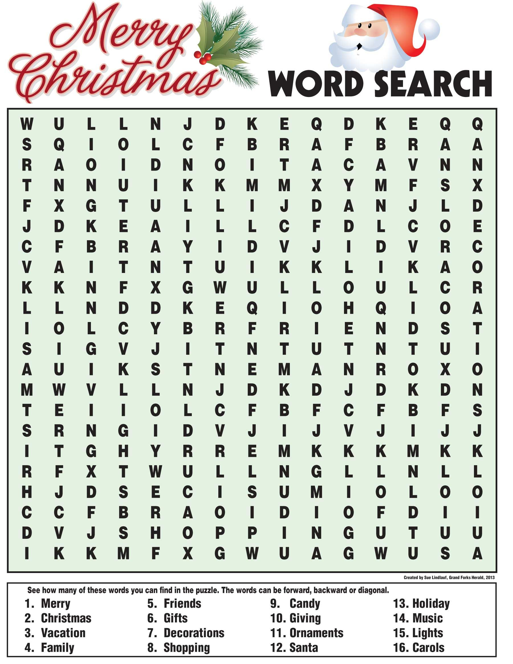 Christmas Word Search NIE Rocks Christmas Word Search Christmas 