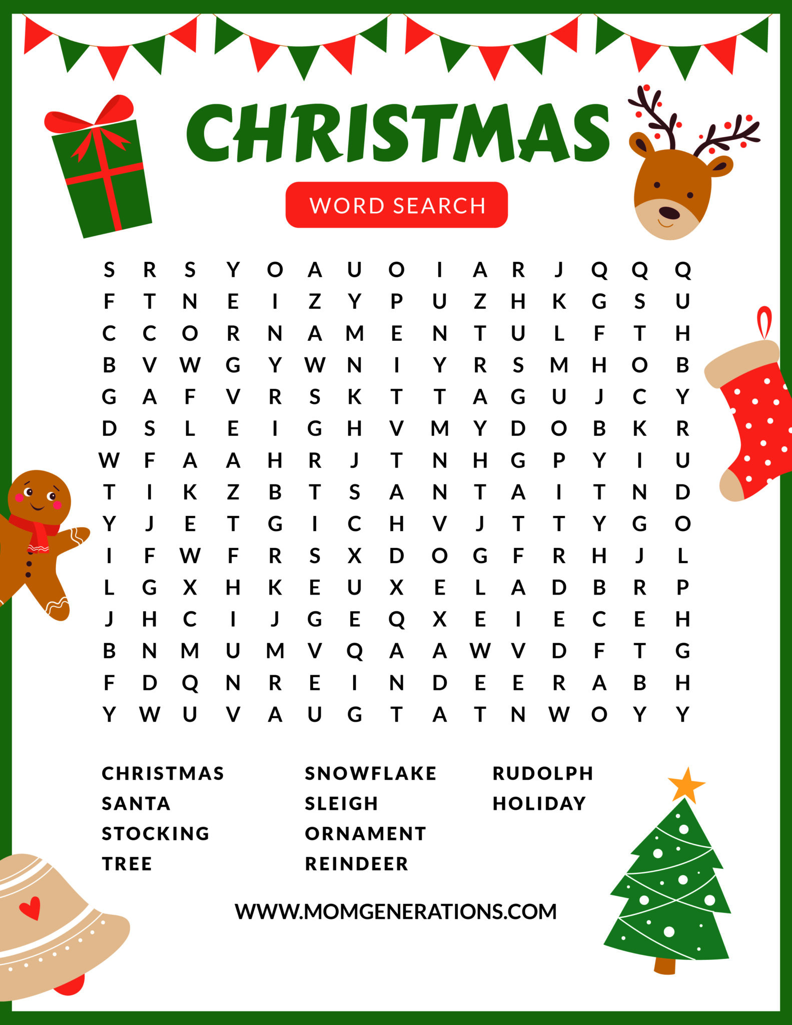 Christmas Word Search Printable Mom Generations Stylish Life For Moms