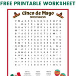 Cinco De Mayo Word Search Free Printable For Kids