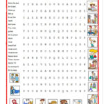 Daily Routines Picture Dictionary And Wordsearch English Word