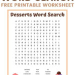 Desserts Word Search Printable With 24 Tasty Desserts To Find This