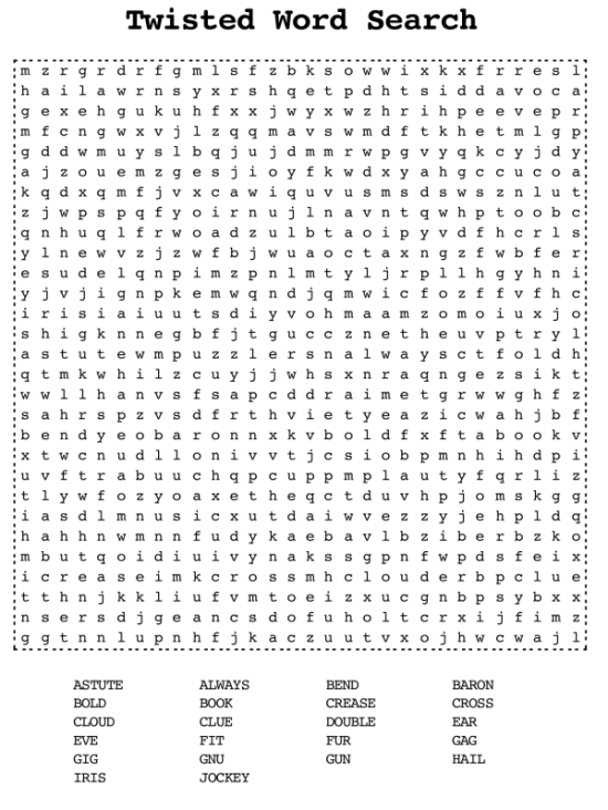 Difficult Hard Word Search Puzzles Printable