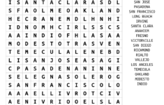 Download Word Search On Cities In California