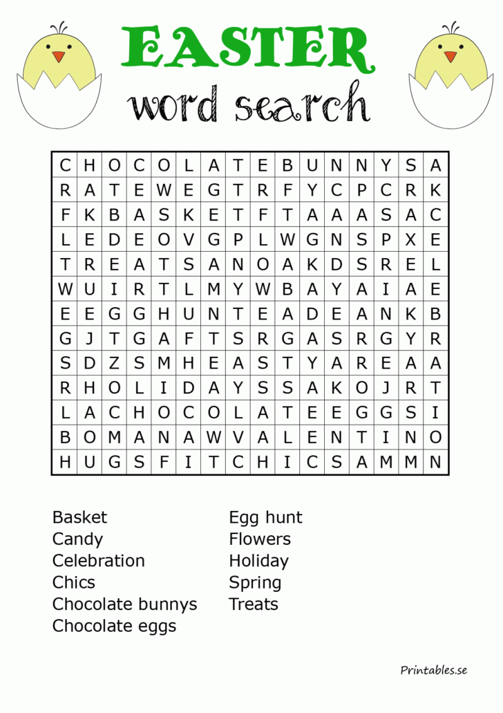Printable Word Find Puzzles