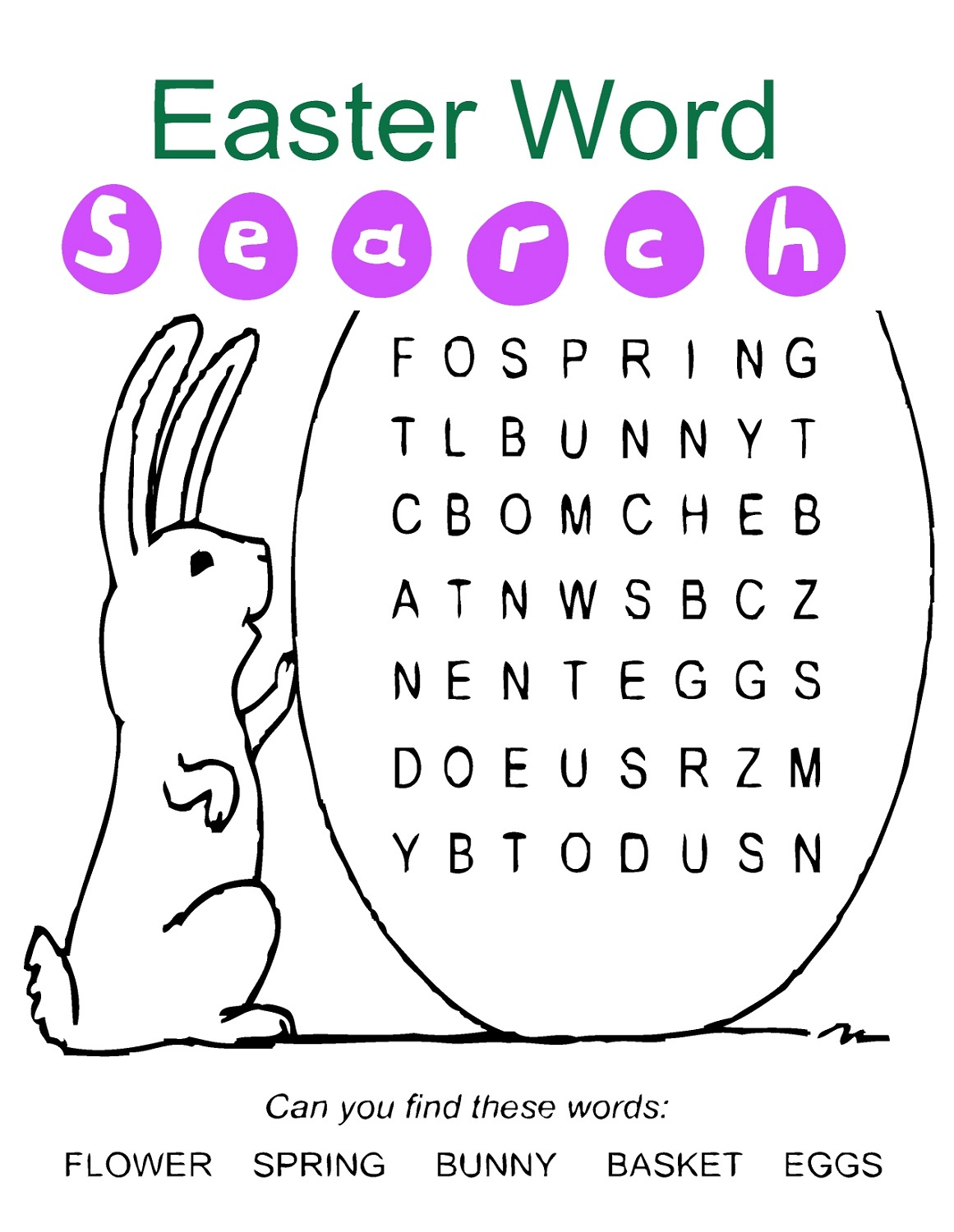 Easter Word Search For Kids Activity Shelter