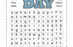 Easy Earth Day Wordsearch For Kids