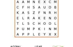 Easy Fall Word Search