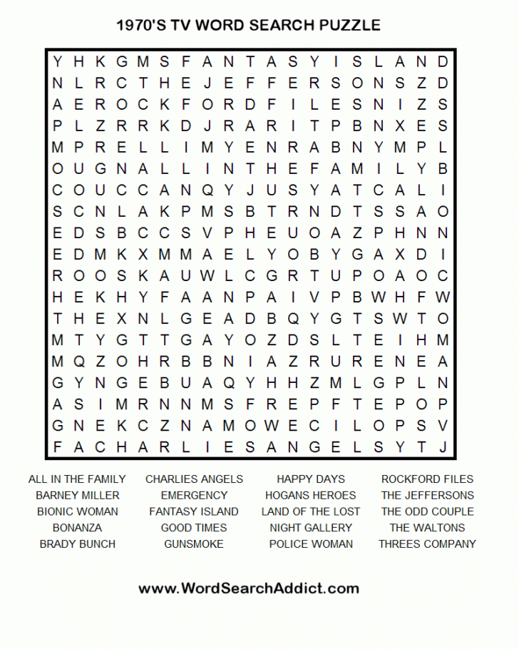 Printable Word Searches For Adults Easy