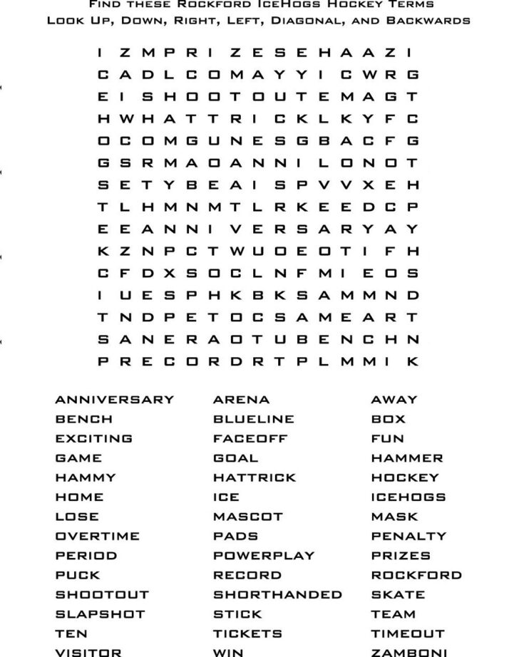 Easy Adult Word Search Printable