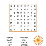 Easy Summer Word Search