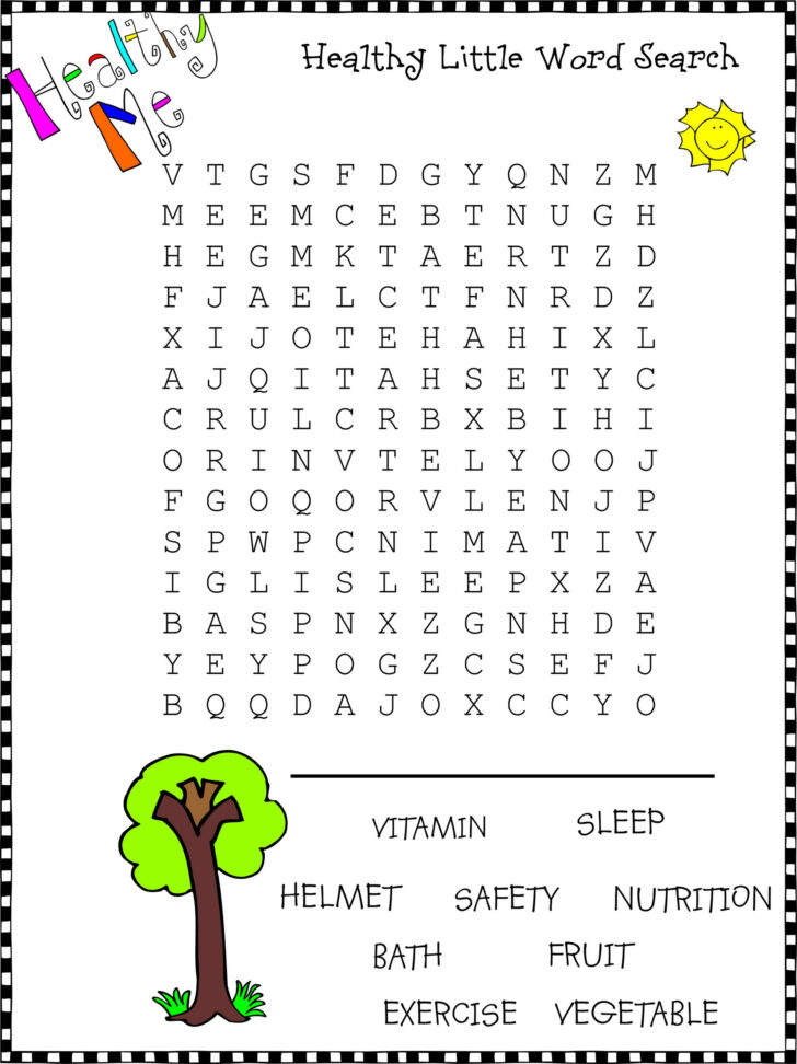 Printable Word Search Puzzles For Kids