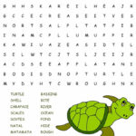 Easy Word Search Puzzles Turtle K5 Worksheets Easy Word Search