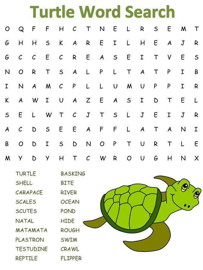 Easy Word Search Puzzles Turtle K5 Worksheets Easy Word Search 