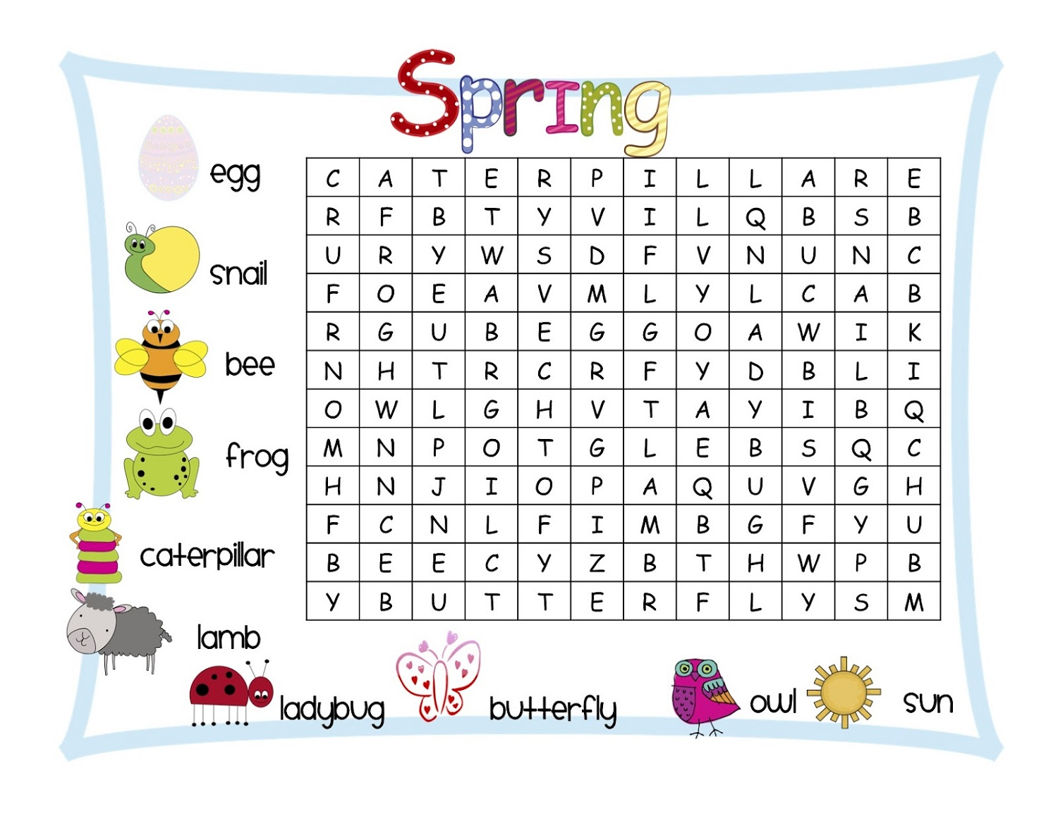 Easy Word Searches For Kids Activity Shelter