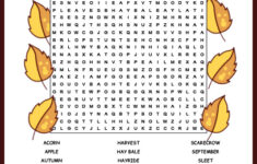 Fall Word Search