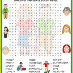 Family Word Search Printable Activity Shelter