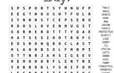 Fathers Day Word Search For Kids Father s Day Words Fathers Day
