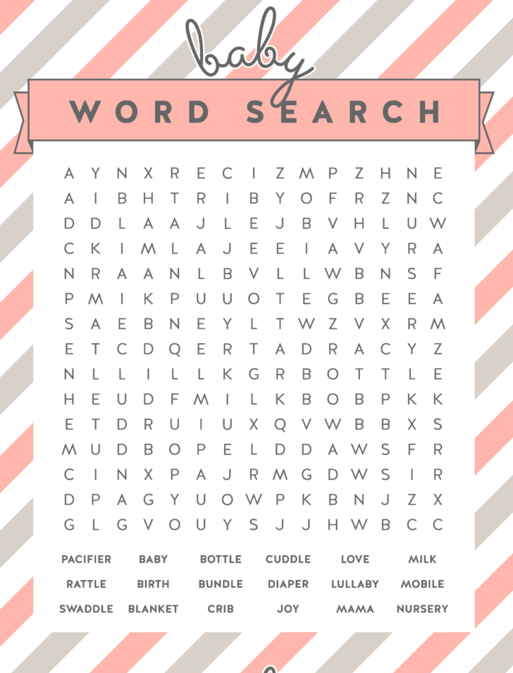 Free Word Search Printable Games